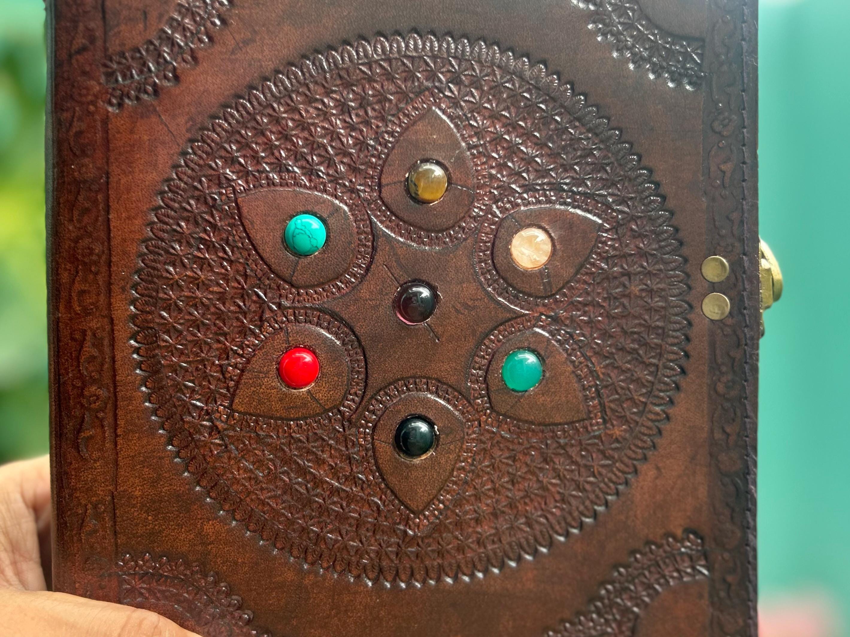 Set of 2 Leather Journals – Seven Stone (7×10 in) & One Stone Sky Blue (5×7 in)