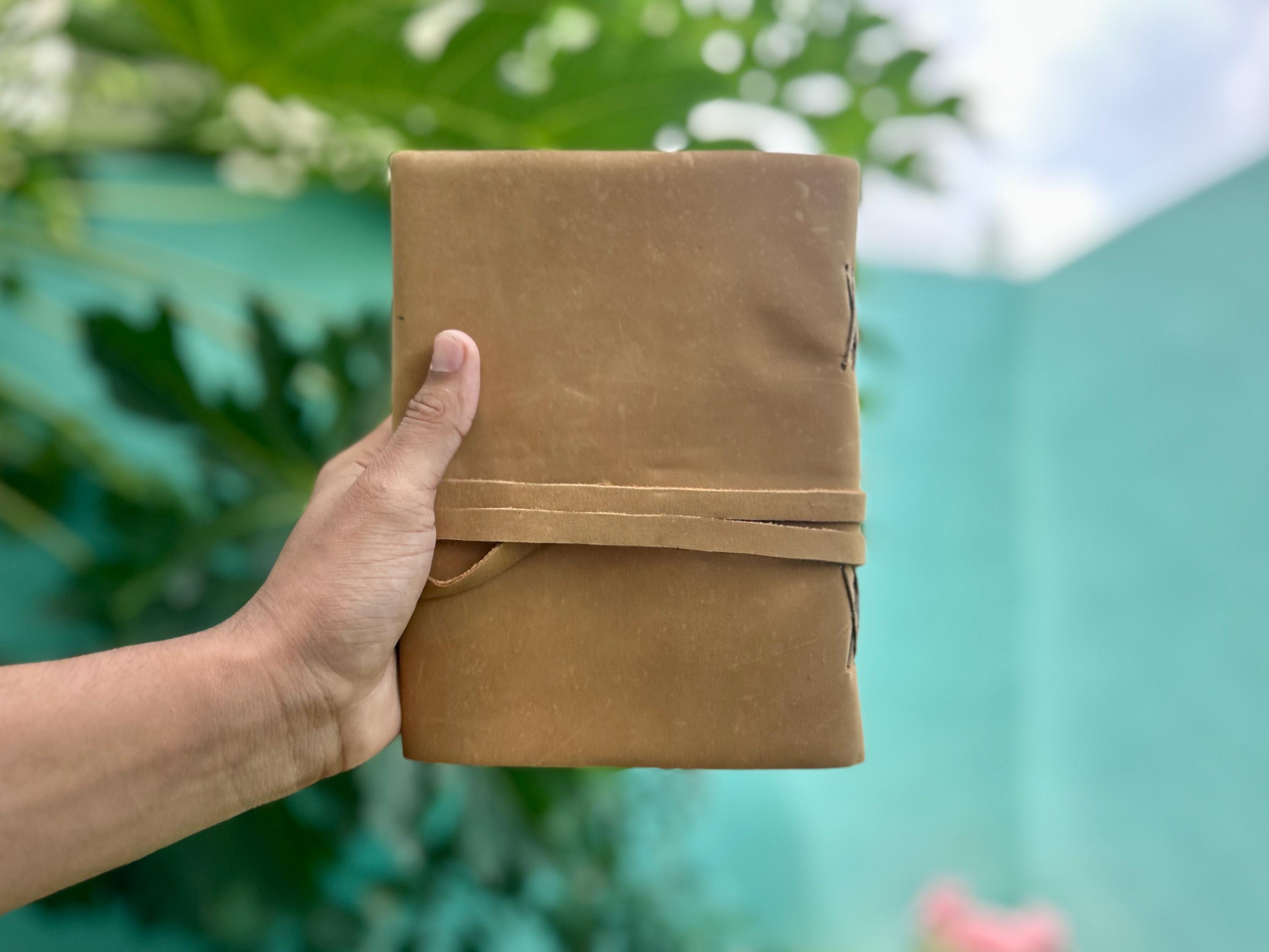 Handmade 'Tree of Life' Leather Journal (8 × 6 inches) – Vintage Notebook & Gift
