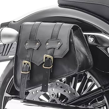 Set of 2 Lupi Black Motorcycles Saddle Bag