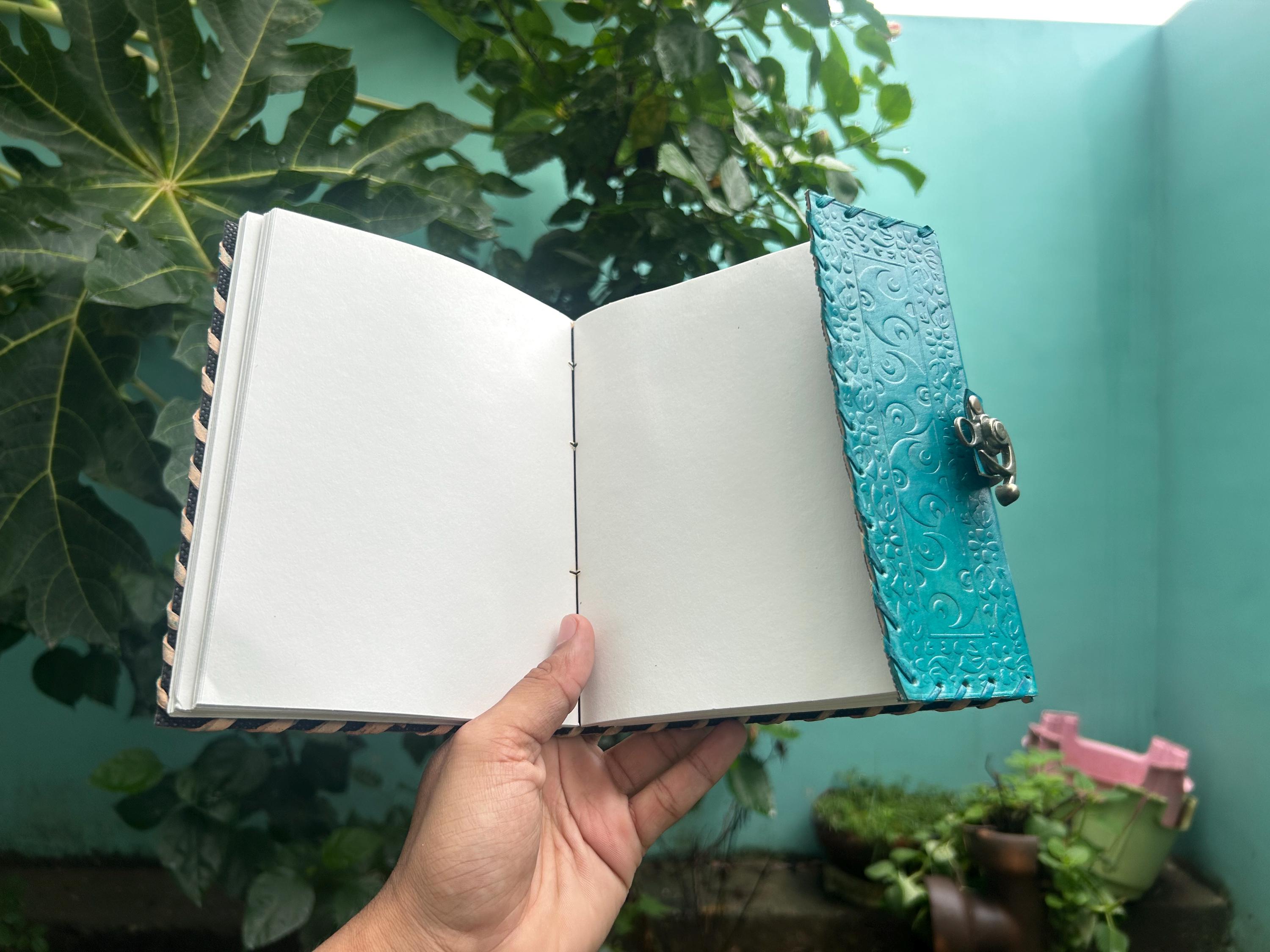 Set of 2 Leather Journals – Mother of Earth (7×10 in) & One Stone (5×7 in)