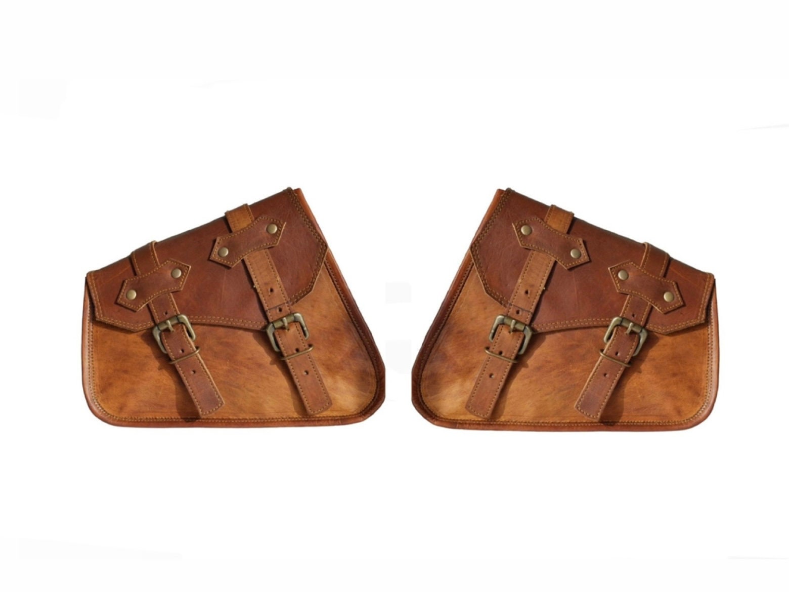 Lupi Brown Motorcycle Saddle Bag