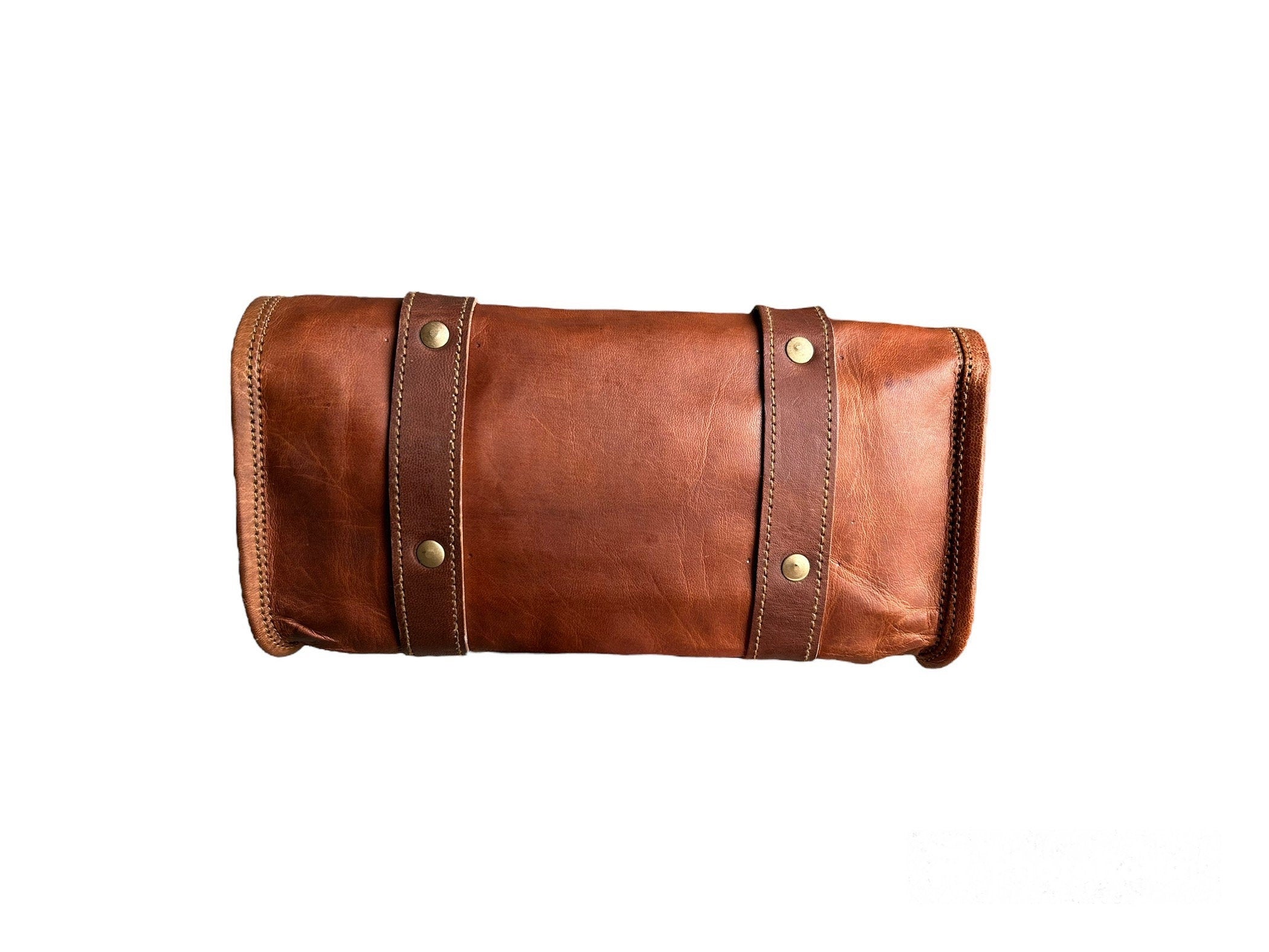 Set Of 2 Rogue Rider Brown Motorcycle Saddle Bag