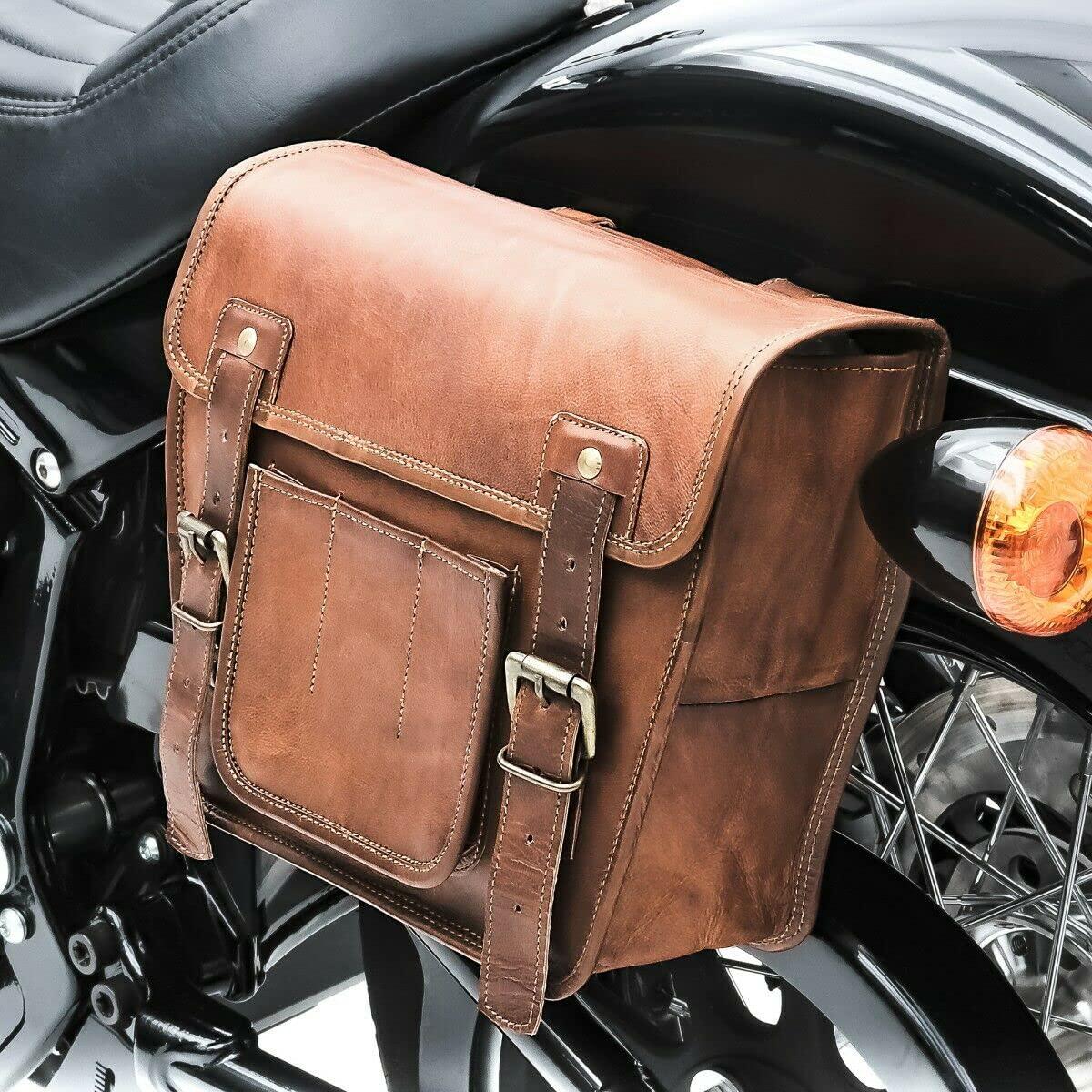 Set of 2 Ranger Brown Motorcycle Saddle Bag