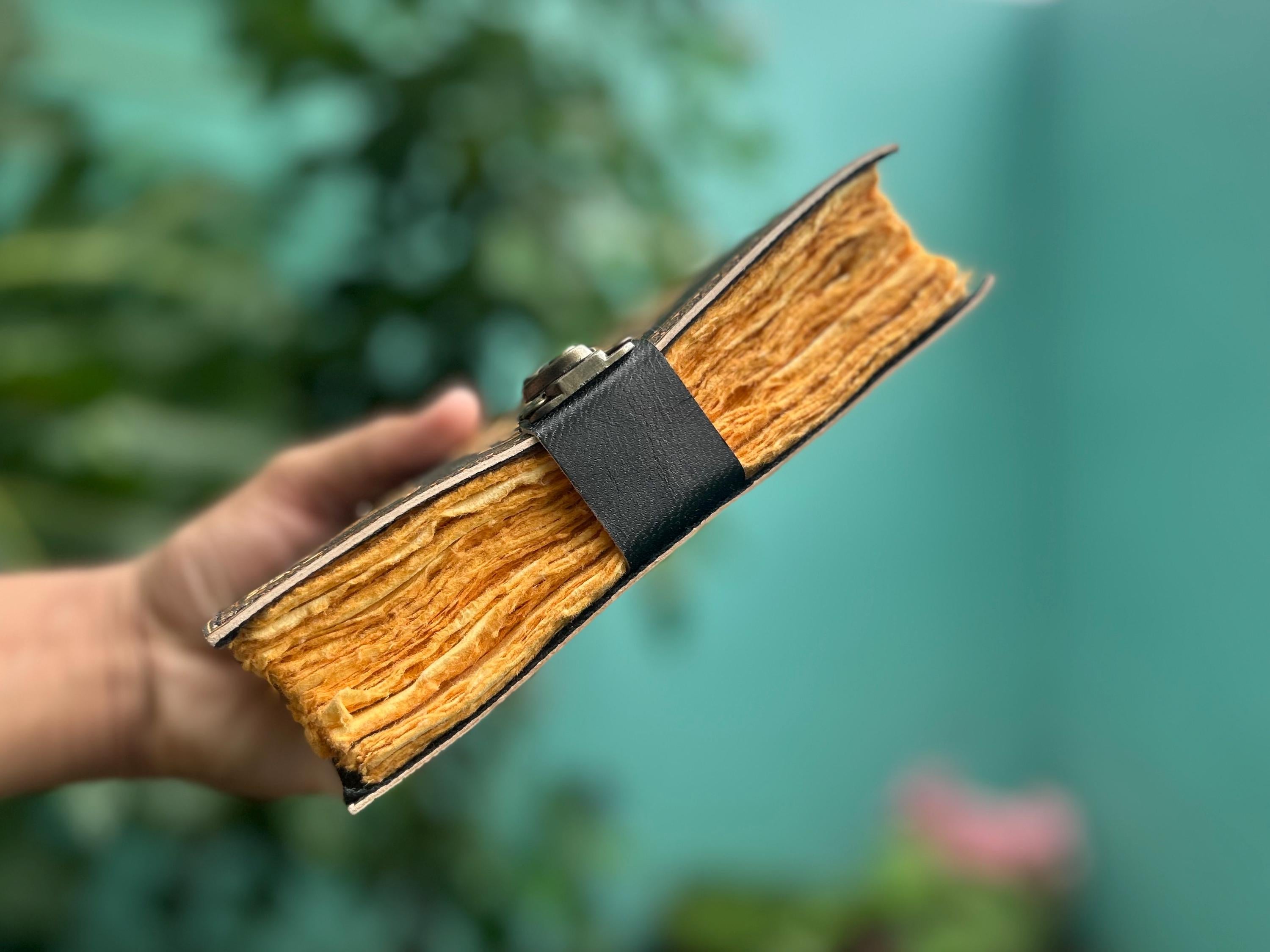 Book of Shadows Leather Journal (5×7 in) – Vintage Travel Notebook & Gift