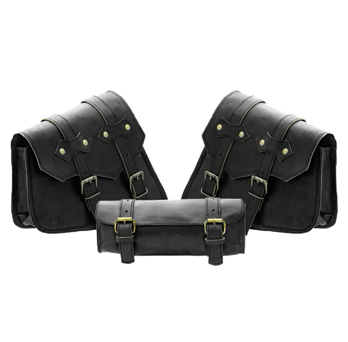 Set of 2 Lupi Black Motorcycles Saddle Bag