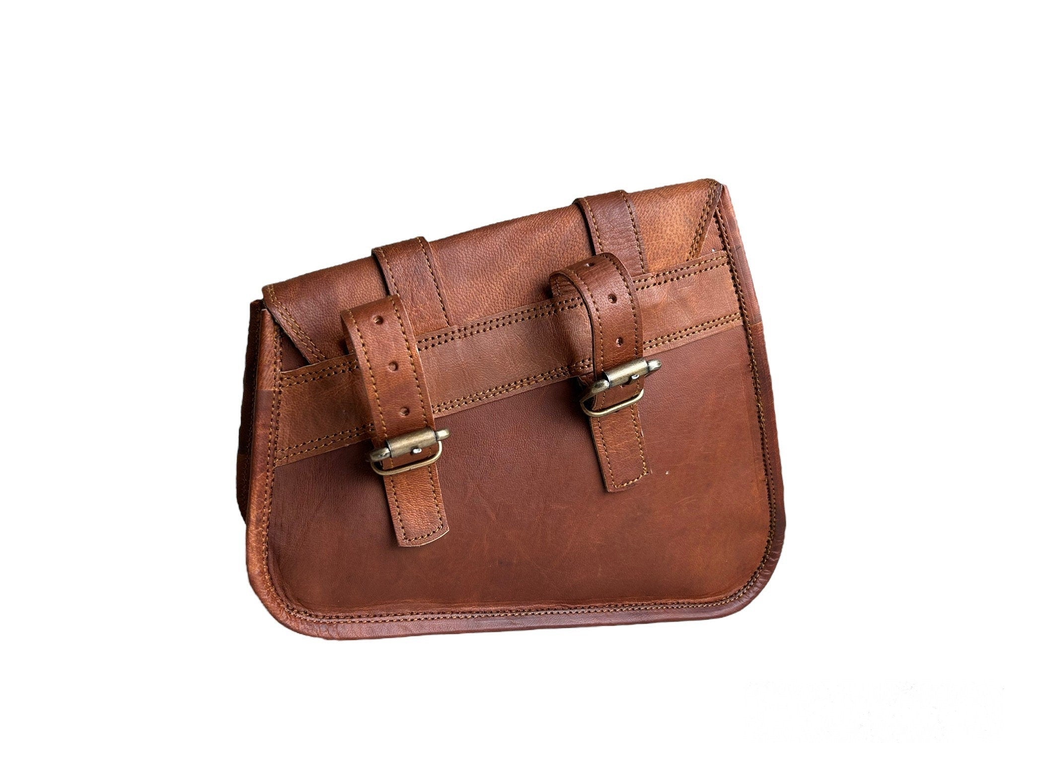 Lupi Brown Motorcycle Saddle Bag
