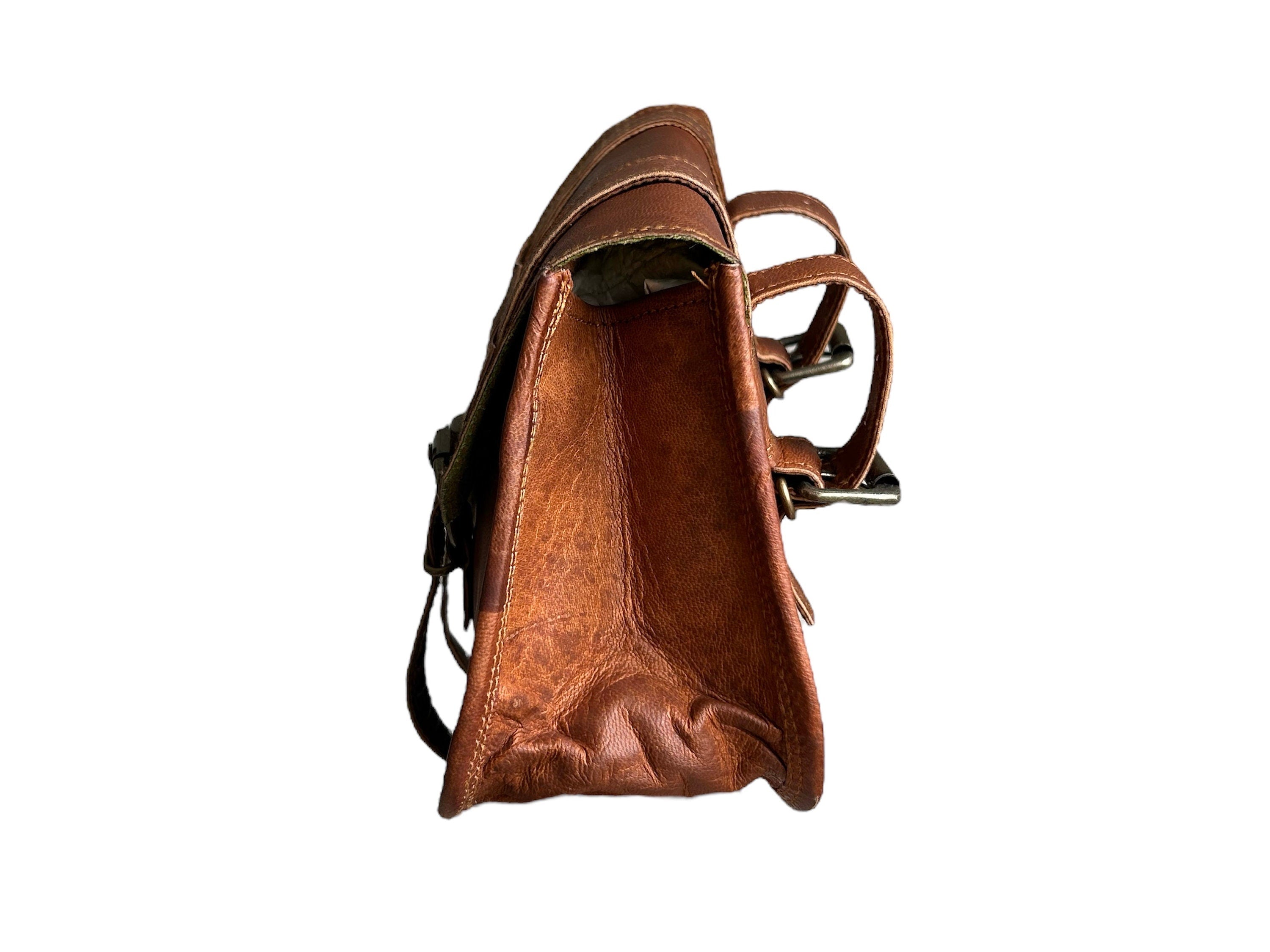 Lupi Brown Motorcycle Saddle Bag