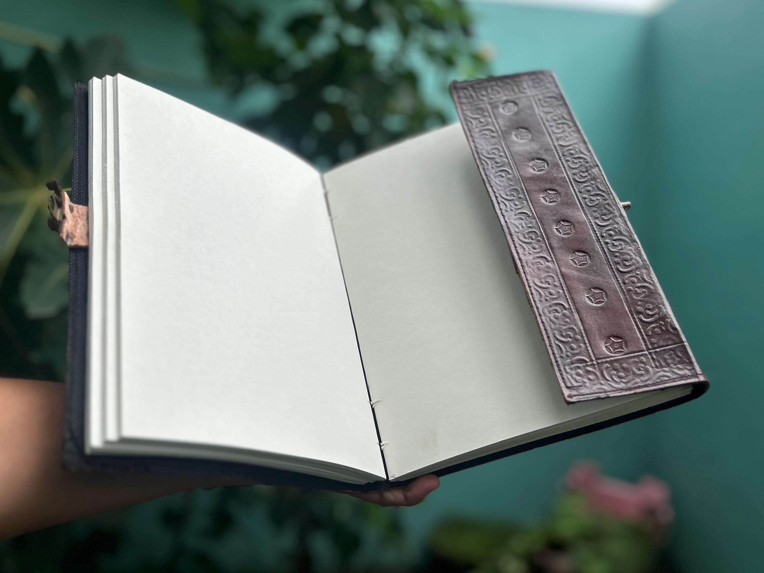 Set of 2 Leather Journals – Seven Stone (7×10 in) & One Stone Sky Blue (5×7 in)