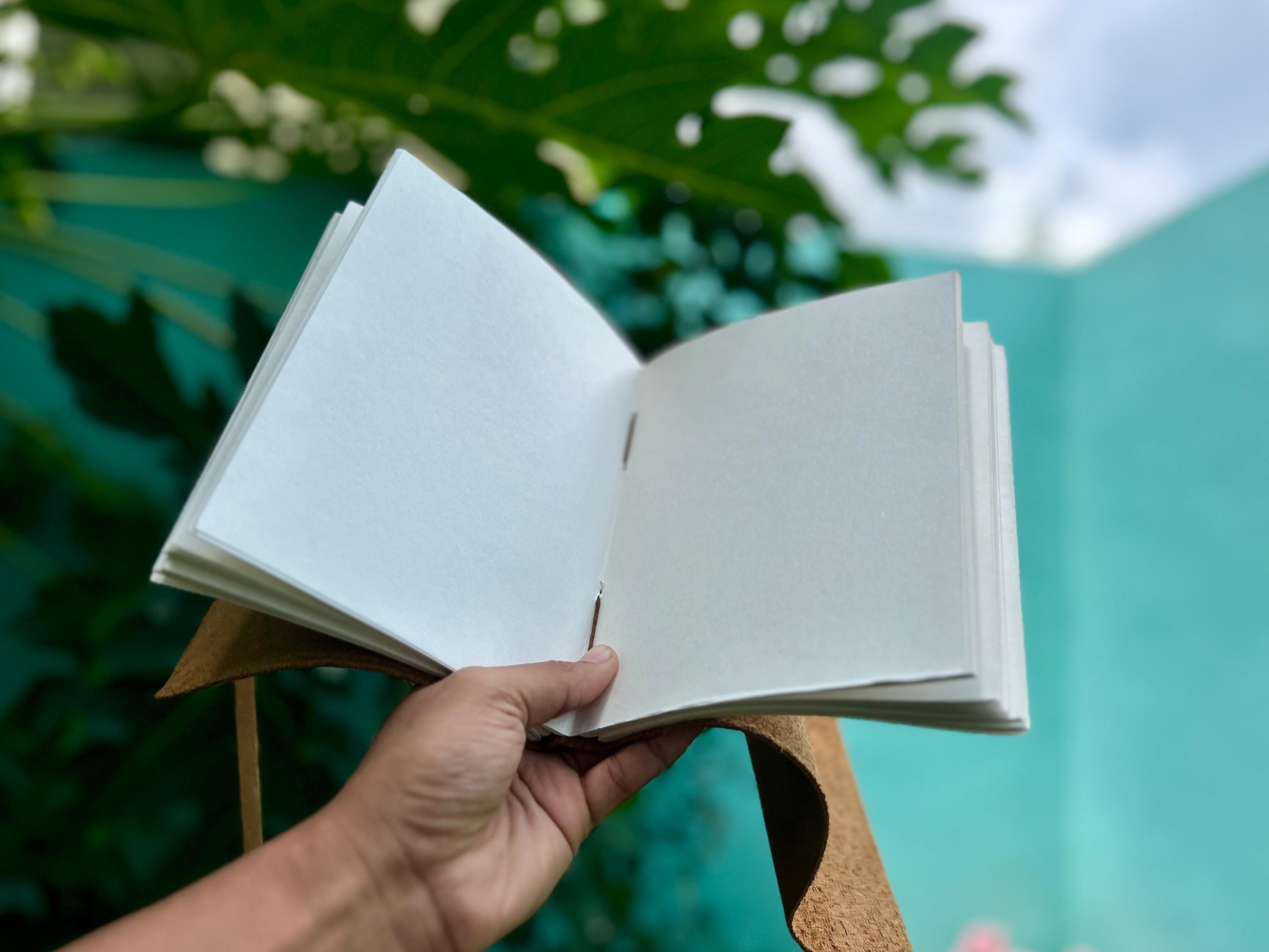 Handmade 'Tree of Life' Leather Journal (8 × 6 inches) – Vintage Notebook & Gift