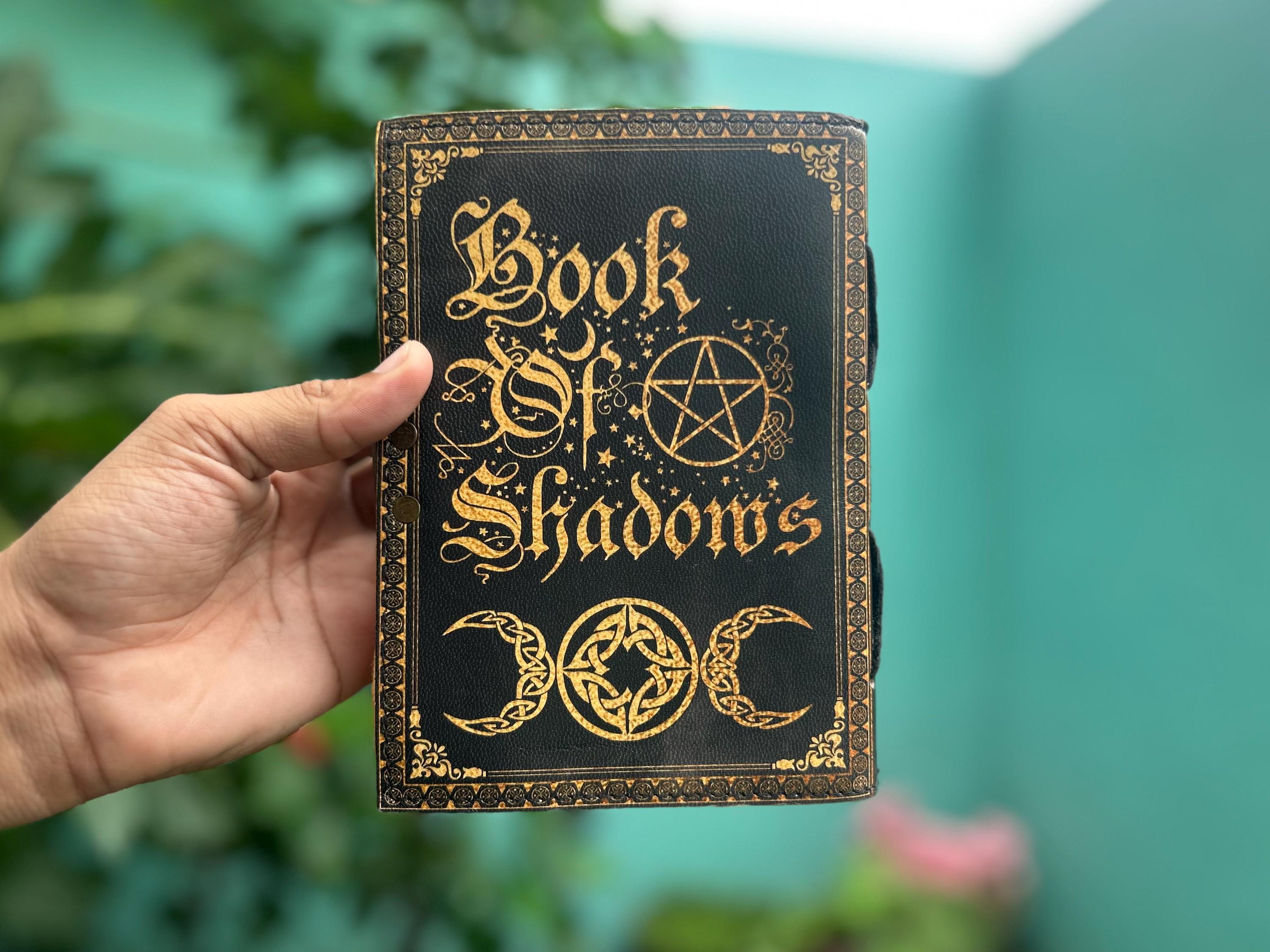 Book of Shadows Leather Journal (5×7 in) – Vintage Travel Notebook & Gift