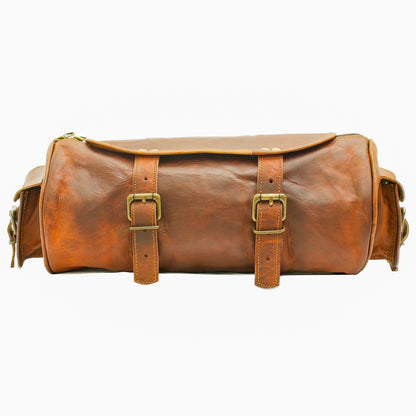 Rogue Rider Brown Motorcycle Saddle Bag