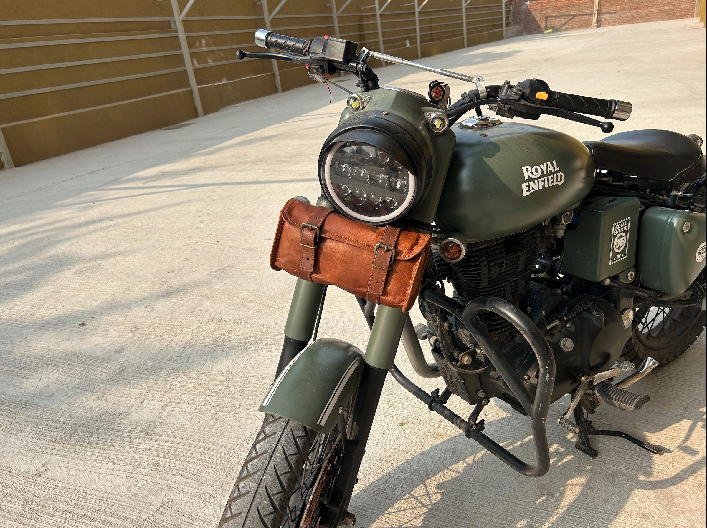 Strider Brown Motorbike Side Pouch