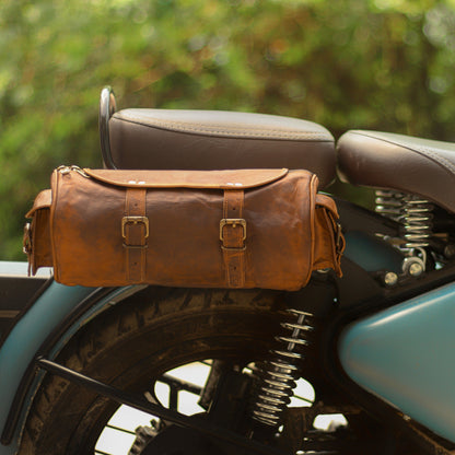 Rogue Rider Brown Motorcycle Saddle Bag