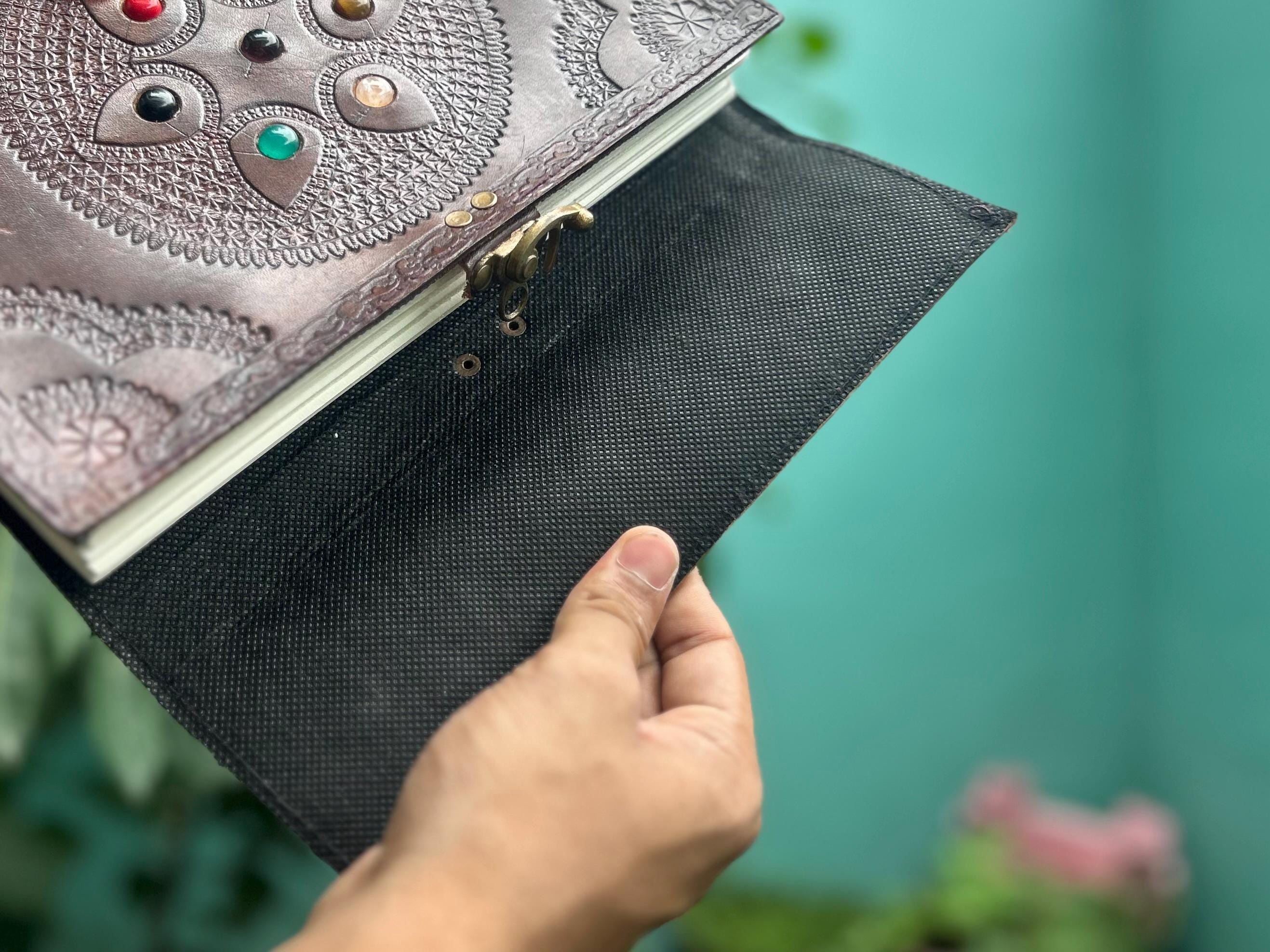 7 Stone Brown Leather Journal (7×10 in) – Vintage Notebook for Travel & Gifts